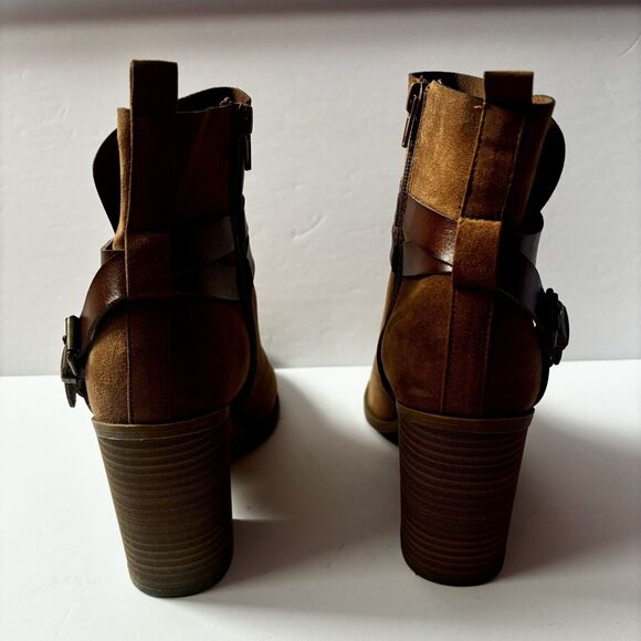 Madden Girl Eliot Dark Tan Ankle Boots Booties Women's Size 8 US Casual Work Fun - Picture 4 of 10